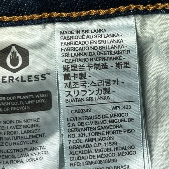 Levis Rib Cage Straight Ankle Jeans Womens 26 X 27 Button Fly Distressed Denim - Picture 6 of 13